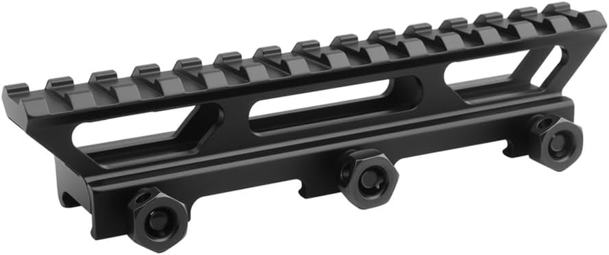 1" See-Through Picatinny Rail Riser Mount – 13-Slot 5.7", Single-Piece Aircraft Aluminum for Red Dots & Scopes