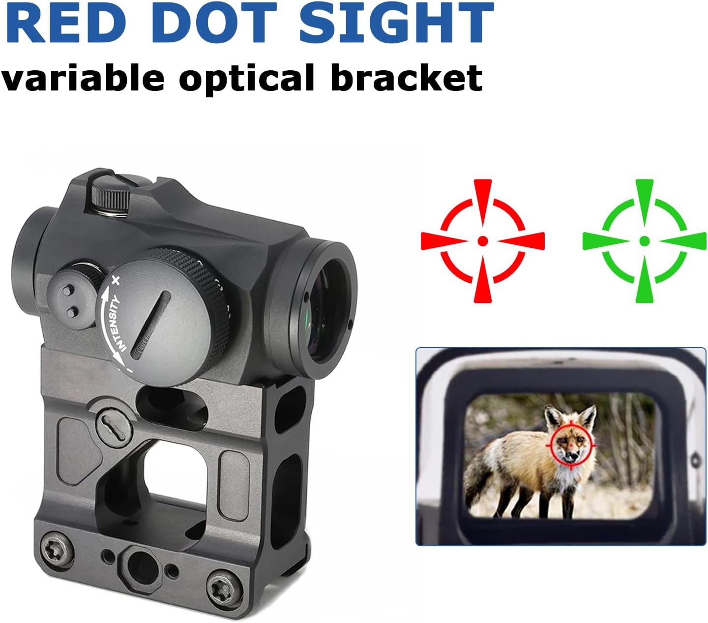 Red Dot Riser Mount, Optic Riser for Micro Red Dot, 2" Riser Mount Accepts All Footprint Optics