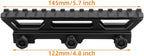 1" See-Through Picatinny Rail Riser Mount – 13-Slot 5.7", Single-Piece Aircraft Aluminum for Red Dots & Scopes