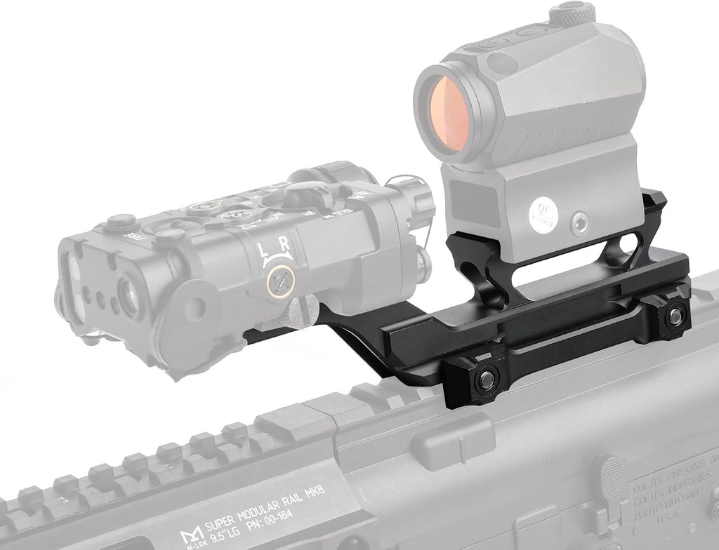 Castellan HY Combo Riser Mount — T1/T2 Red Dot + Laser Adapter, 6-Slot Picatinny