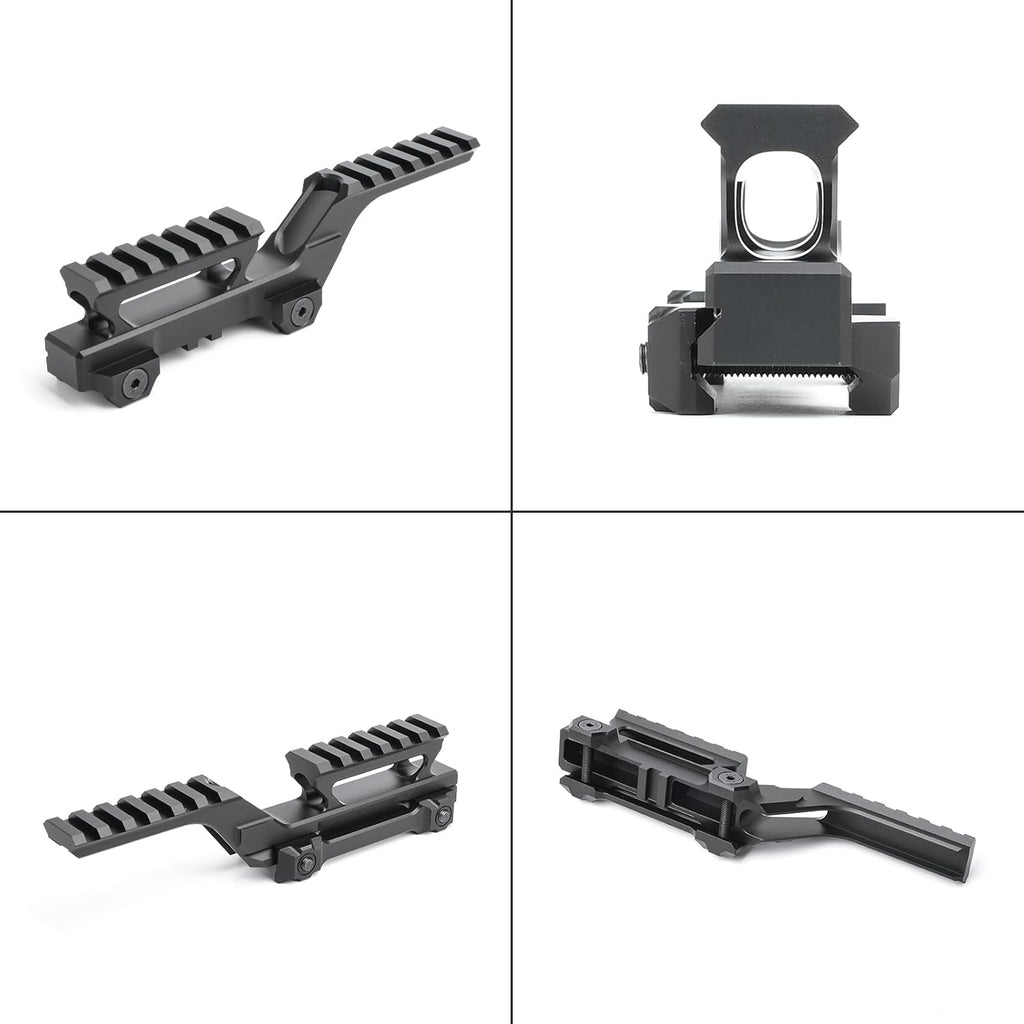 Castellan HY Combo Riser Mount — T1/T2 Red Dot + Laser Adapter, 6-Slot Picatinny