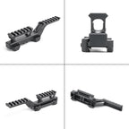 Castellan HY Combo Riser Mount — T1/T2 Red Dot + Laser Adapter, 6-Slot Picatinny