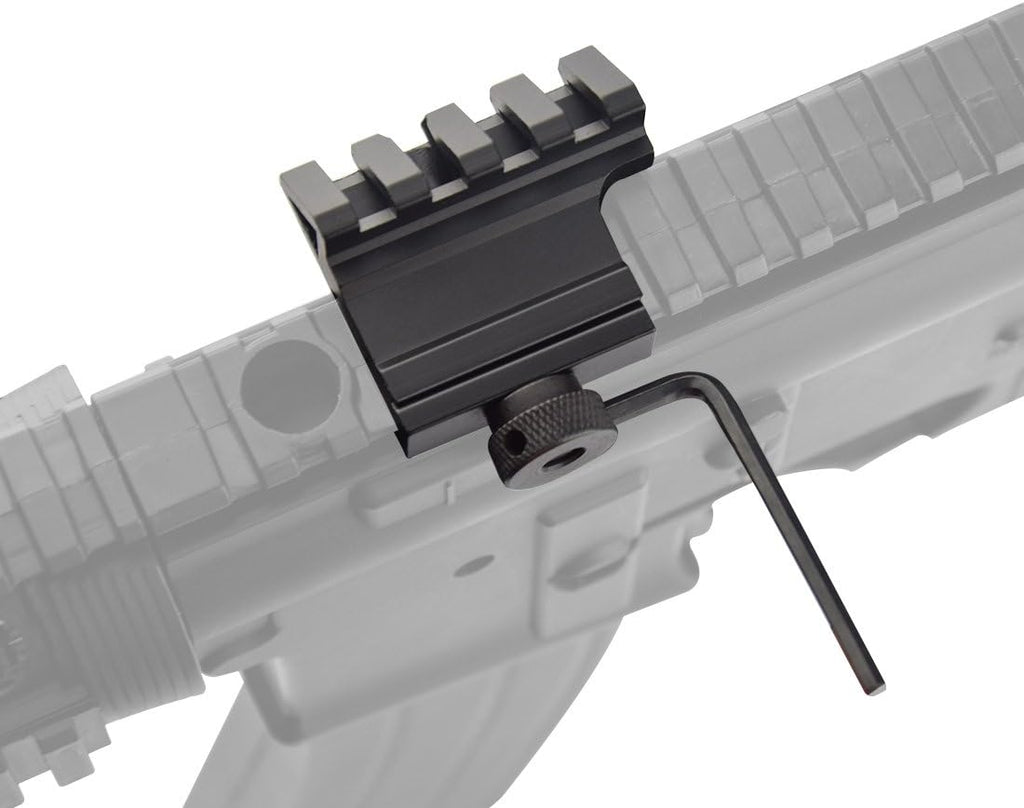 45° Offset Rail Mount — 4-Slot Picatinny / Weaver, Aluminum, for Flashlights, Lasers & Red Dots (Pack of 3)