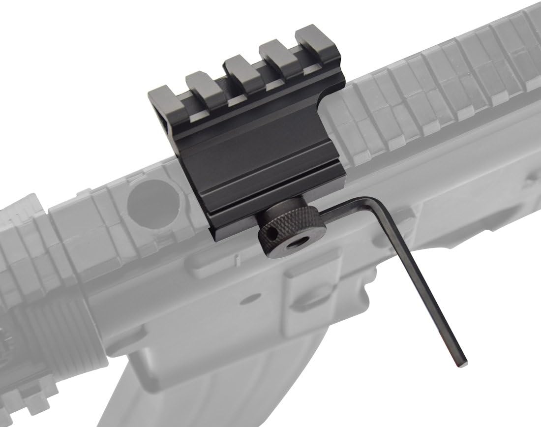 45° Offset Rail Mount — 4-Slot Picatinny / Weaver, Aluminum, for Flashlights, Lasers & Red Dots (Pack of 3)