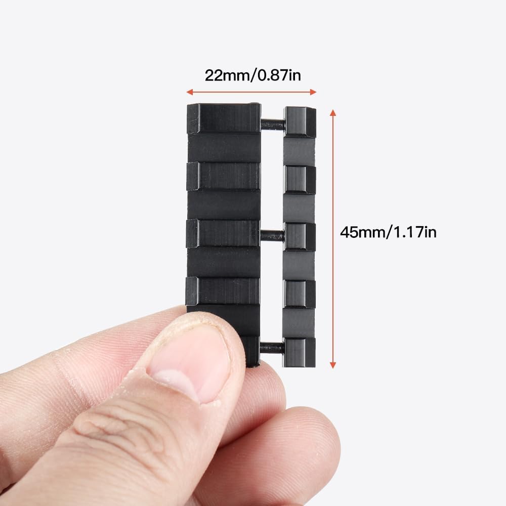 11mm Dovetail to 20mm Picatinny Adapter, Non-Riser Clip, 4/9 Slots Design, Compatible with Red Dot, Holographic Sight, Laser Rangefinder & Optics Accessories
