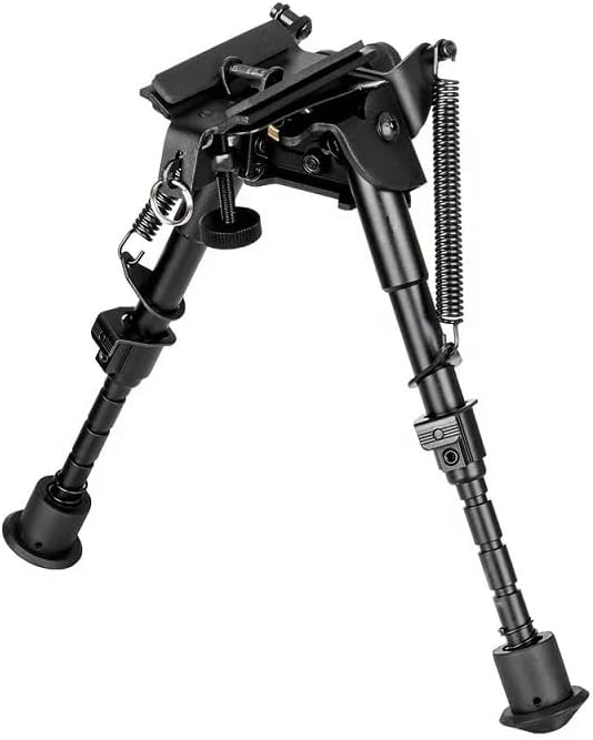 6-9 Inch Adjustable Bipod, Aluminum Alloy Foldable Stand, Universal Outdoor Support for Shooting & Observation