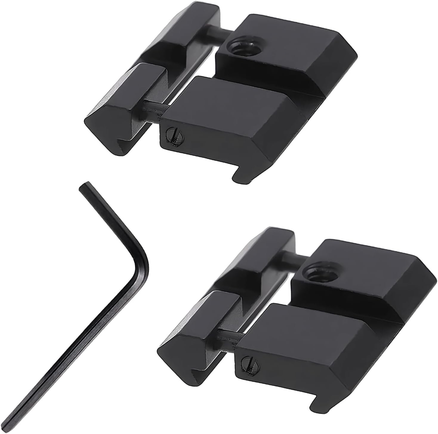 2Pcs 11mm Dovetail to 20mm Picatinny Weaver Low Profile Snap-in Rail Adaptor for Rifle Scope