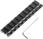 11mm Dovetail to 20mm Picatinny Adapter, Non-Riser Clip, 4/9 Slots Design, Compatible with Red Dot, Holographic Sight, Laser Rangefinder & Optics Accessories
