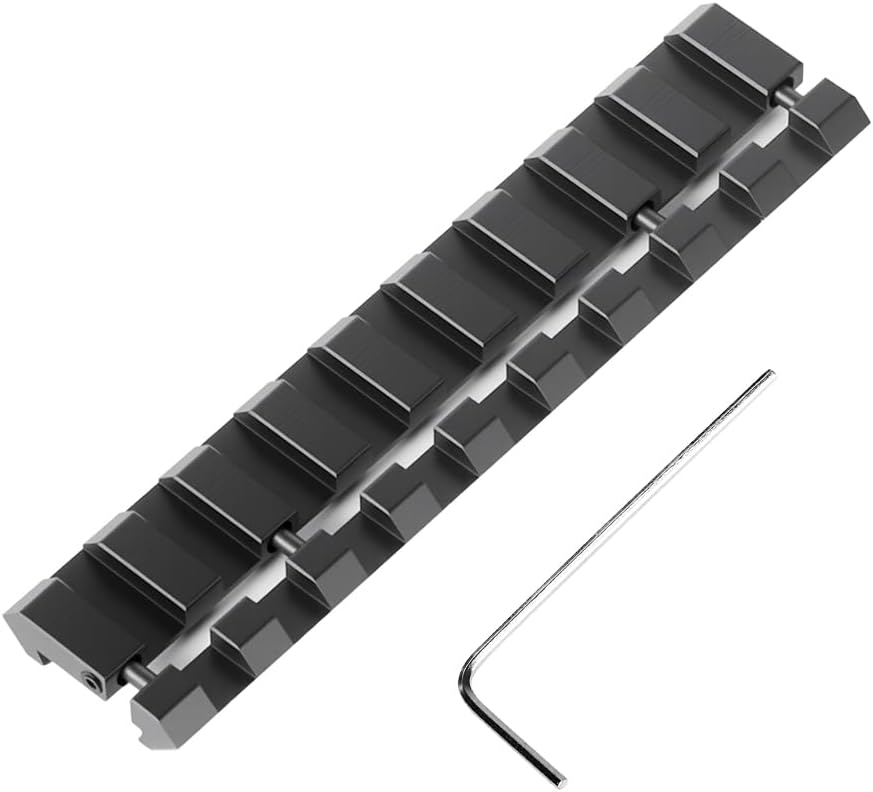 11mm Dovetail to 20mm Picatinny Adapter, Non-Riser Clip, 4/9 Slots Design, Compatible with Red Dot, Holographic Sight, Laser Rangefinder & Optics Accessories