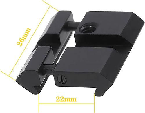 2Pcs 11mm Dovetail to 20mm Picatinny Weaver Low Profile Snap-in Rail Adaptor for Rifle Scope