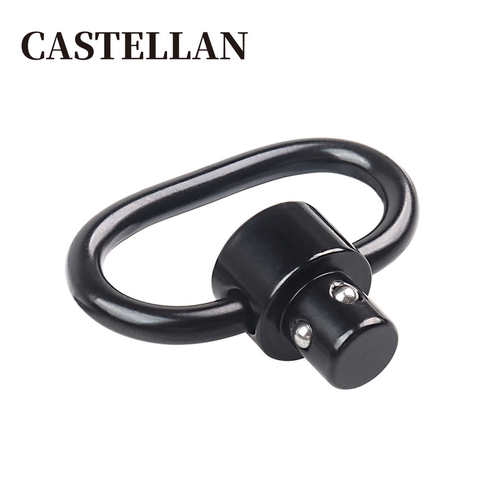 Heavy Duty QD Push Button Sling Swivel — 1.38" Loop, High-Strength Steel, 0.6 oz, Black