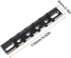 FRSF 6 Slots 20mm M-Lock Rail Mount, Scope Flashlight Laser Base Mount, Flat Bottom Aluminum Rail