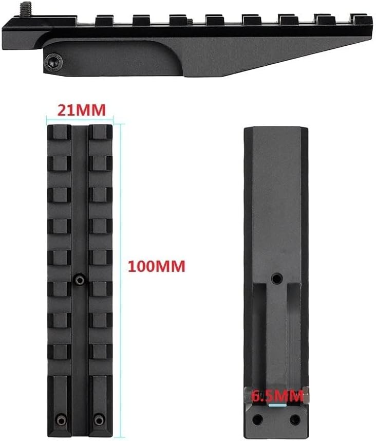 Castellan Rear Sight Rail Scope Mount — MIL-STD-1913 Picatinny, Low-Profile Red Dot