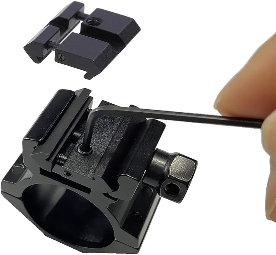 2Pcs 11mm Dovetail to 20mm Picatinny Weaver Low Profile Snap-in Rail Adaptor for Rifle Scope