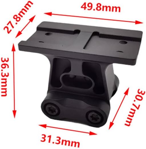 T1/T2 Red Dot Sight Riser Mount | 1.70" Lower Third Co-Witness | Full CNC Aluminum