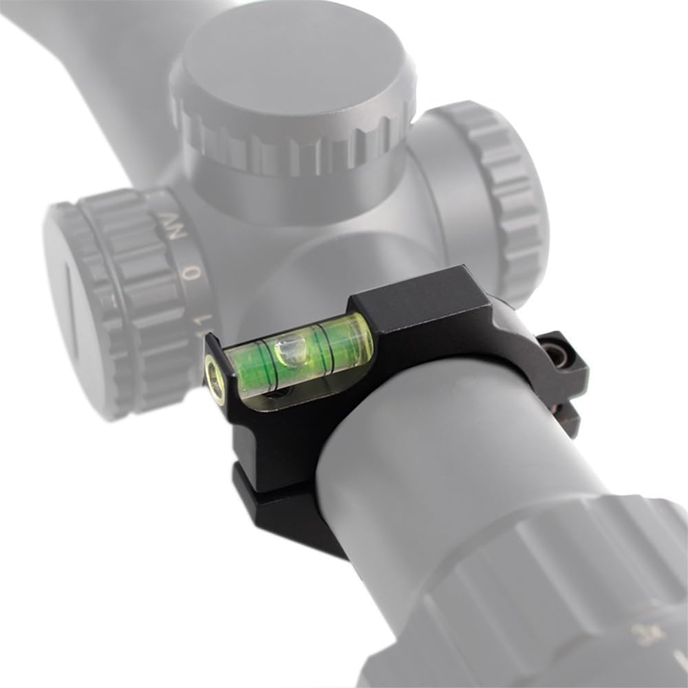 Rifle Scope Bubble Level, Anti-Cant Scope Level for 25.4mm Tube, Precision CNC Machined Spirit Level for Hunting, Shooting & Competition