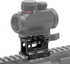 Castellan 3-Slot Slim Picatinny Riser Mount — 1" Saddle Height, Scalloped Rail