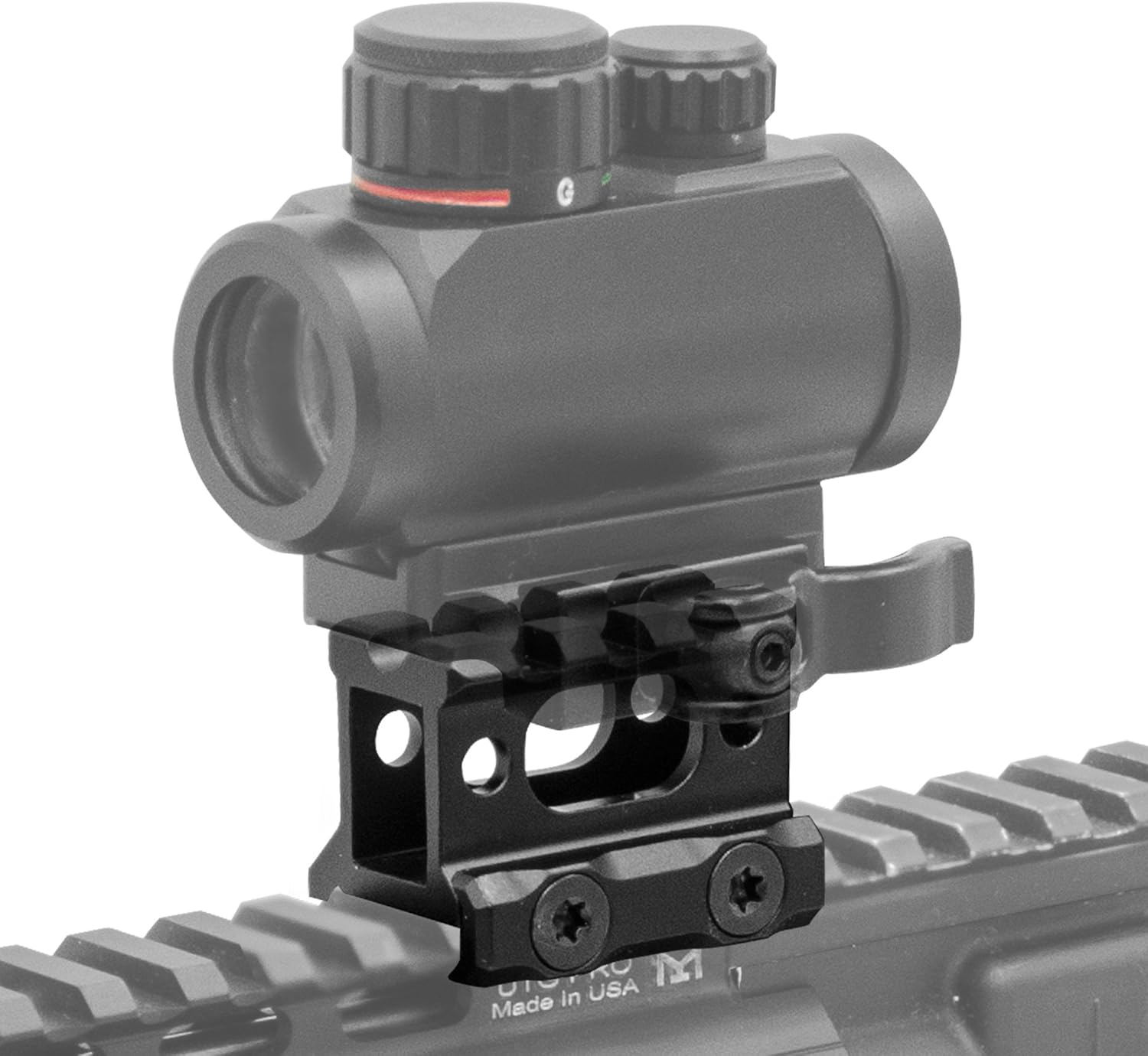 Castellan 3-Slot Slim Picatinny Riser Mount — 1" Saddle Height, Scalloped Rail