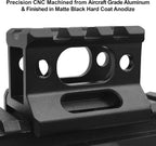 Castellan 3-Slot Slim Picatinny Riser Mount — 1" Saddle Height, Scalloped Rail