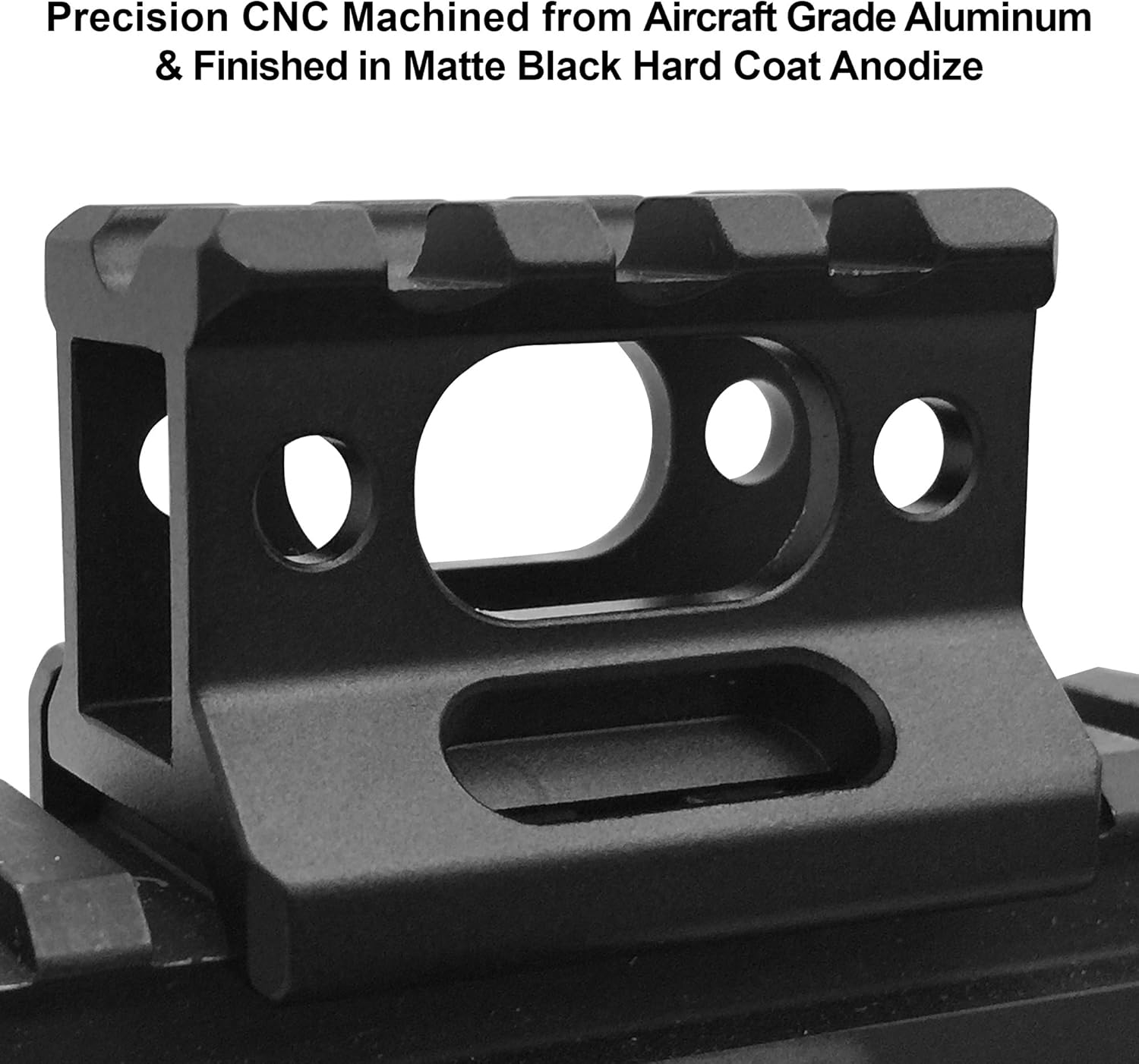 Castellan 3-Slot Slim Picatinny Riser Mount — 1" Saddle Height, Scalloped Rail