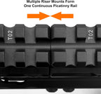 Castellan 3-Slot Slim Picatinny Riser Mount — 1" Saddle Height, Scalloped Rail