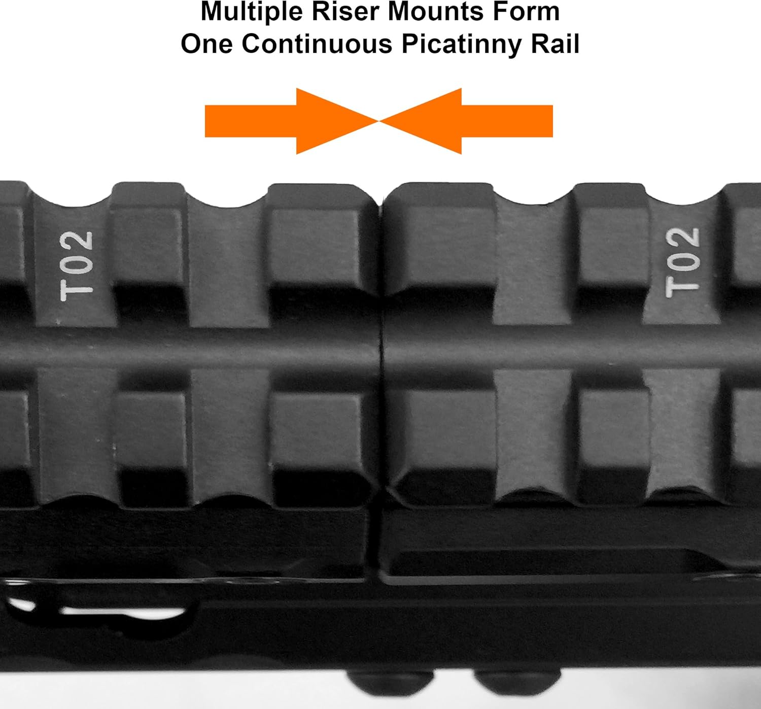 Castellan 3-Slot Slim Picatinny Riser Mount — 1" Saddle Height, Scalloped Rail
