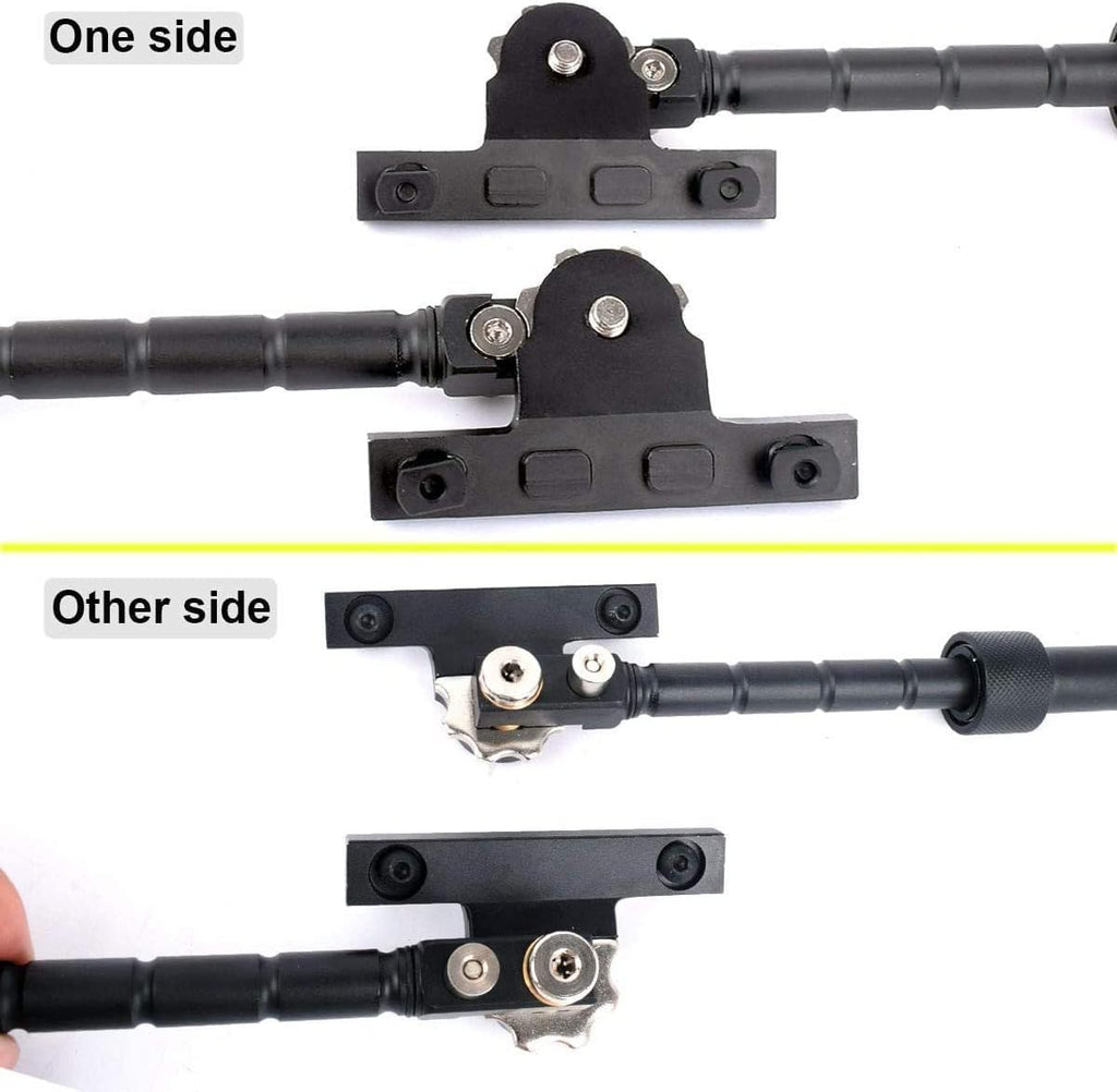 Tactical MLOK Bipod 6.5 to 9 Inch Adjustable Folding Bi-pod for Outdoor Hunting and Shooting Attach to M-Rail (Black)