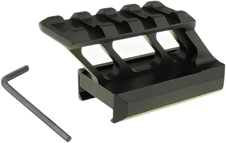 Picatinny Riser Mount 1" inch High Profile 45 Degree Angled Forward Extending for Micro Reflex Sight Red Dot Scope