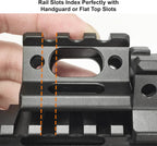 Castellan 3-Slot Slim Picatinny Riser Mount — 1" Saddle Height, Scalloped Rail