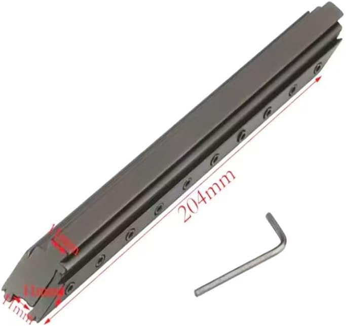 11mm Dovetail to 20mm Picatinny Rail Adapter | 225mm | CNC Aluminum Alloy
