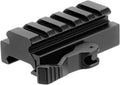 Picatinny Riser Mount, Low Profile Rail Riser Mounts Adaptor with QD Lever Lock Quick Release & 5 Slots Picatinny Rails for Scope Rings Optics Sights, 1/2" H x 2.5''L