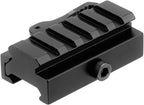 Picatinny Riser Mount, Low Profile Rail Riser Mounts Adaptor with QD Lever Lock Quick Release & 5 Slots Picatinny Rails for Scope Rings Optics Sights, 1/2" H x 2.5''L