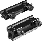 Picatinny Riser Mounts, FENTUK 1 Inch High Profile & 1/2 Inch Low Profile 8 Slots Picatinny Rail Riser Mount with See Through Design for Scopes Optics Red Dots - 2 Pack (Include 1" & 0.5" Riser Mount)