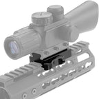 Picatinny Riser Mount, Low Profile Rail Riser Mounts Adaptor with QD Lever Lock Quick Release & 5 Slots Picatinny Rails for Scope Rings Optics Sights, 1/2" H x 2.5''L
