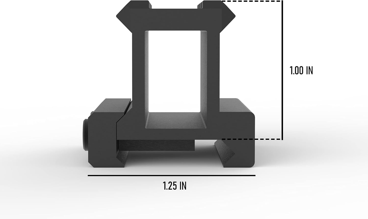 Monstrum Lockdown V3 Picatinny Riser Mount with Recoil Stop Base | 1.5 inch Length